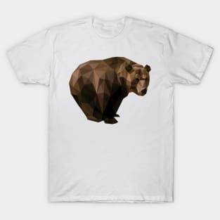 Low Poly Brown Bear T-Shirt